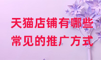 天貓店鋪有哪些常見的推廣方式？